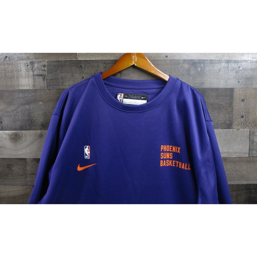 Phoenix Suns Sweatshirt Mens 2XL Purple NBA Authentics Basketball Nike Dri Fit